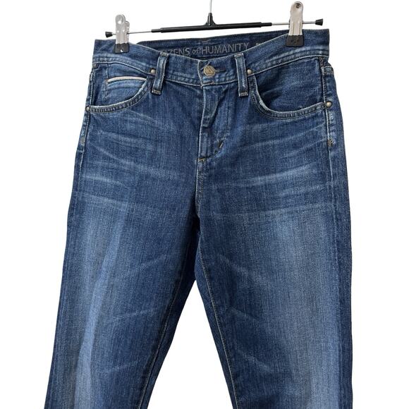 Citizens of Humanity Mandy High Waist Retro Slim Jeans Size 24 Blue Rolled Cuffs - Picture 3 of 10